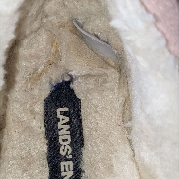 Lands' End Suede Leather Moccasin Slippers - Picture 8 of 8